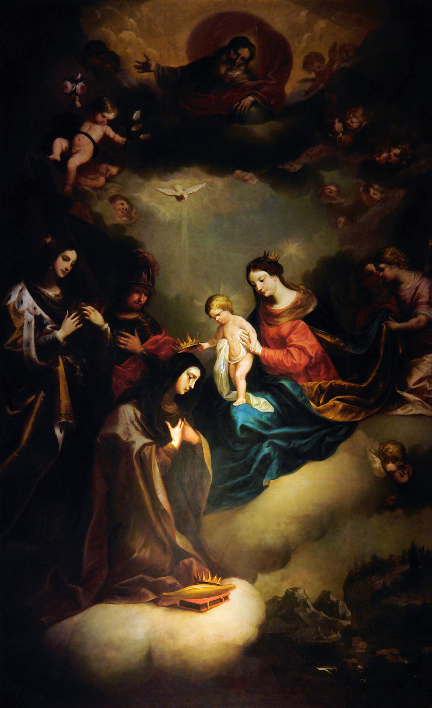Coronation_of_Virgin_Mary_with_the_Patron_saints_of_the_Teutonic_Order_Saint_Elisabeth_and_Saint_Georges_-_Tobias_Pock.jpg